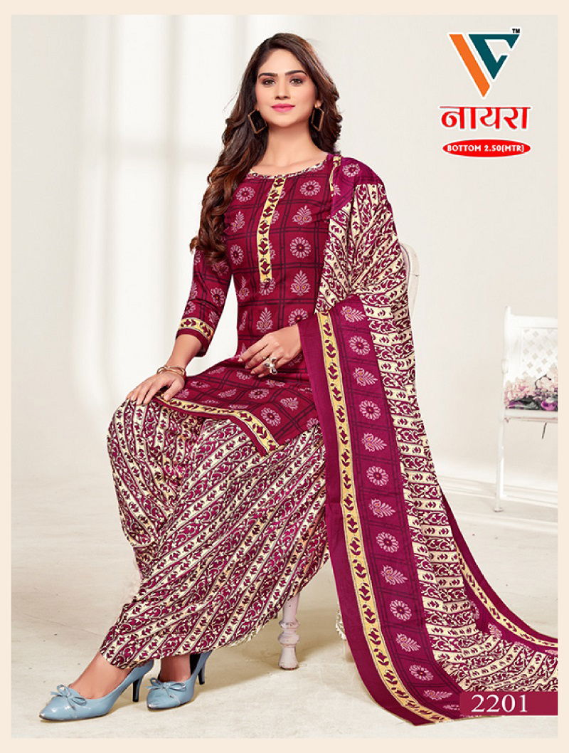 C Nayra Vol 22 By Vandana Cotton Printed Dress Material Wholesale Online
